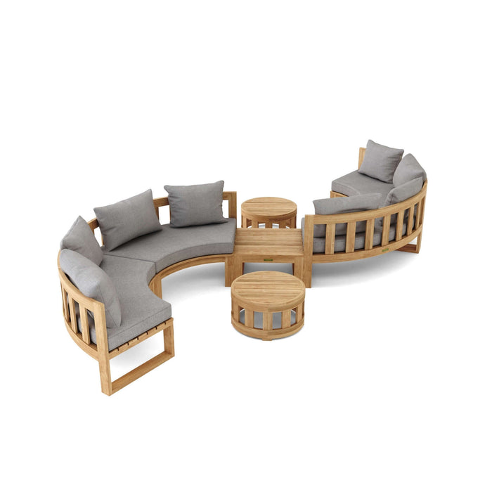 Anderson Teak SET-813 Circular Modular Deep Seating Set : SET-813