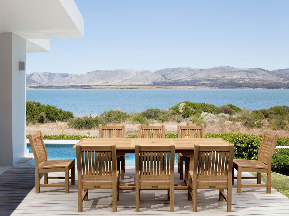 Anderson Teak Bahama Sahara 9-Piece 8' Rectangular Dining Set : Set-81