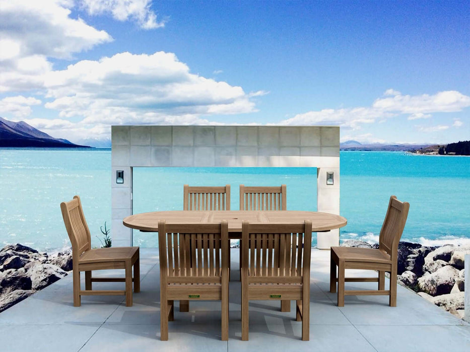 Anderson Teak Bahama Sahara 7-Piece 8' Rectangular Dining Set : Set-82