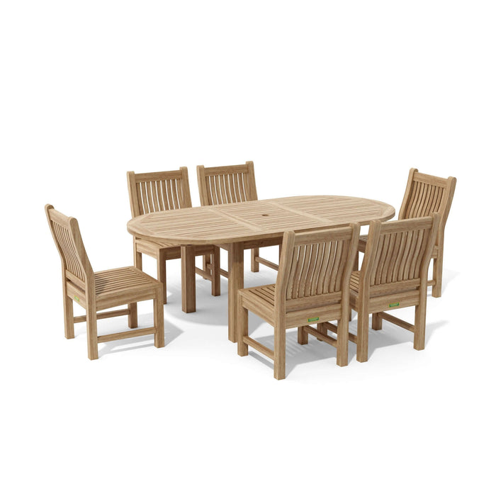 Anderson Teak Bahama Sahara 7-Piece 8' Rectangular Dining Set : Set-82