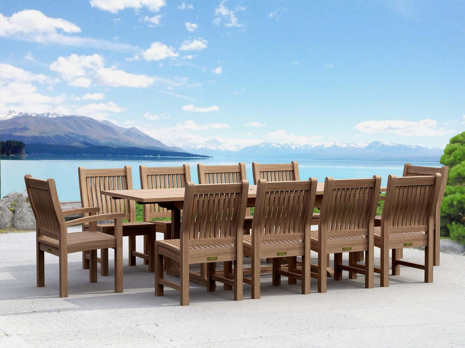 Anderson Teak Bahama Sahara 11-Piece 8' Rectangular Dining Set : Set-88