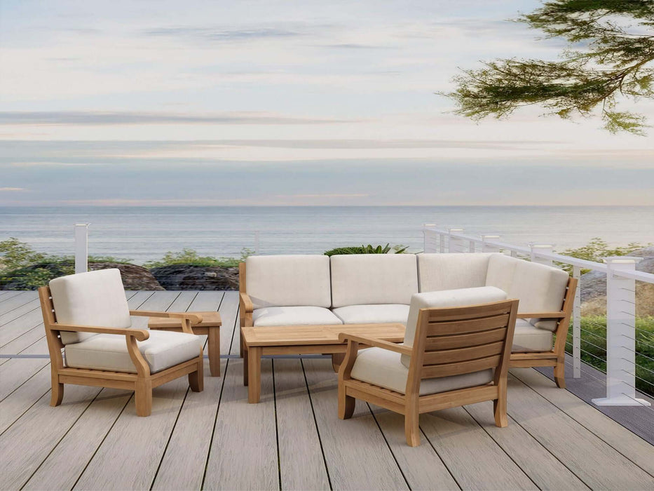 Anderson Teak Riviera Luxe 7-Piece Modular Set With Rectangular Table A : Set-93