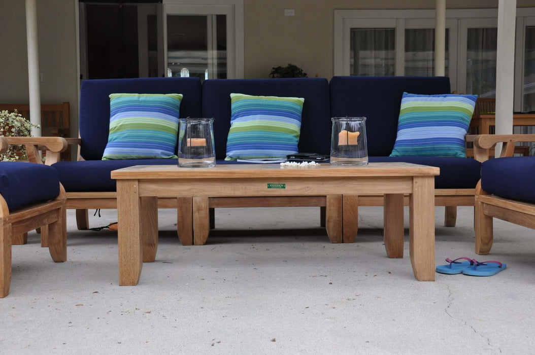 Anderson Teak Riviera Luxe 7-Piece Modular Set With Rectangular Table B : Set-97
