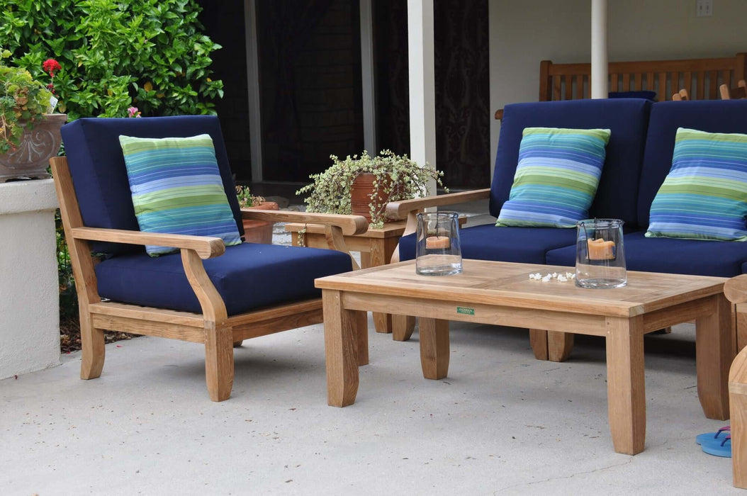Anderson Teak Riviera Luxe 7-Piece Modular Set With Rectangular Table B : Set-97
