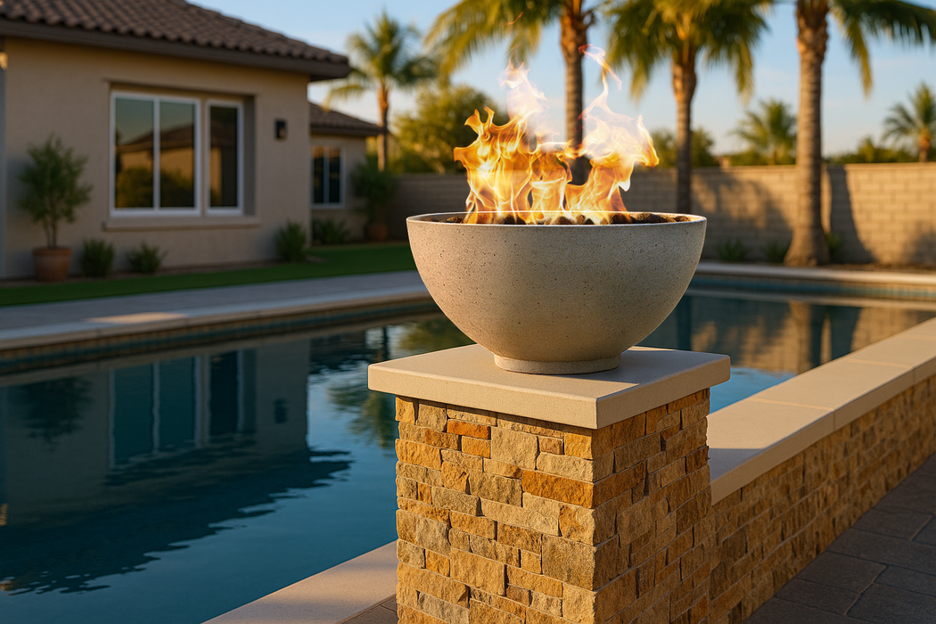 Firegear Sanctuary 3 GFRC Fire Bowl - Stainless Steel Burner