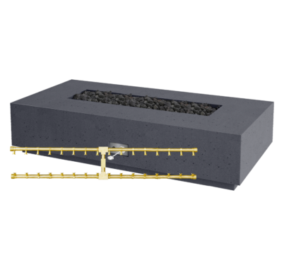 Firegear Sanctuary 1 76-inch GFRC Fire Table - Pro Series Brass Burner