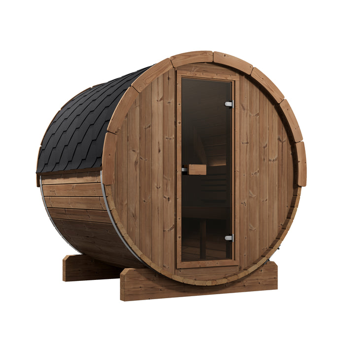 SaunaLife E7 Ergo Series Outdoor Barrel Sauna Kit