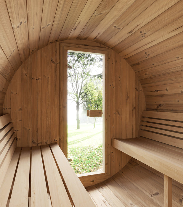 SaunaLife E7 Ergo Series Outdoor Barrel Sauna Kit