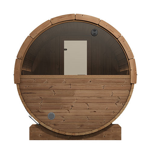 SaunaLife E7W Ergo Series Outdoor Barrel Sauna Kit with Rear Window
