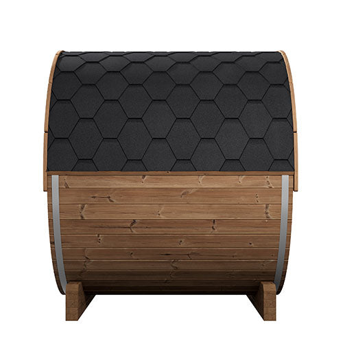 SaunaLife E7W Ergo Series Outdoor Barrel Sauna Kit with Rear Window