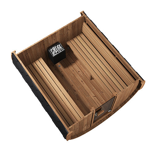 SaunaLife E8 Ergo Series Outdoor Barrel Sauna Kit