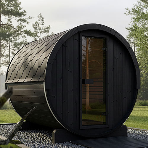 SaunaLife E8 Ergo Series Outdoor Barrel Sauna Kit