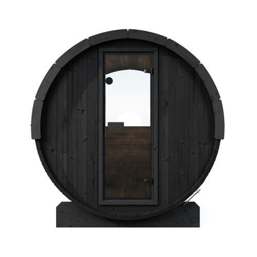 SaunaLife E8W Ergo Series Outdoor Barrel Sauna Kit with Rear Window