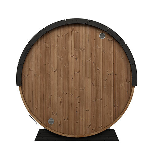 SaunaLife EE8G Ergo Elegance Outdoor Barrel Sauna Kit with Glass Front