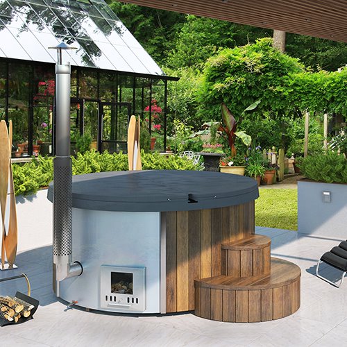 SaunaLife S4  6-Person Wood-Burning Hot Tub