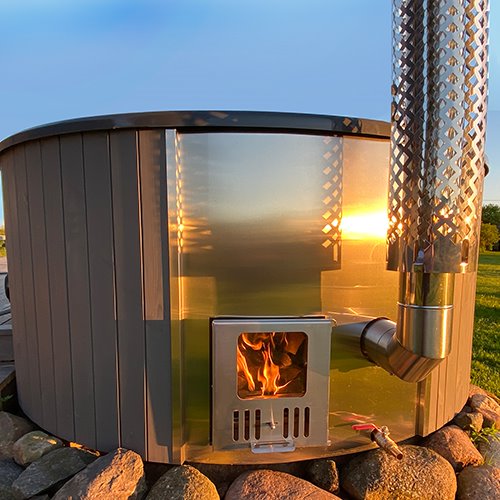 SaunaLife S4  6-Person Wood-Burning Hot Tub