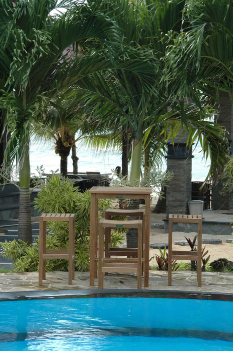 Anderson Teak Bahama Montego 5-Piece Square Bar Set : Set-113B