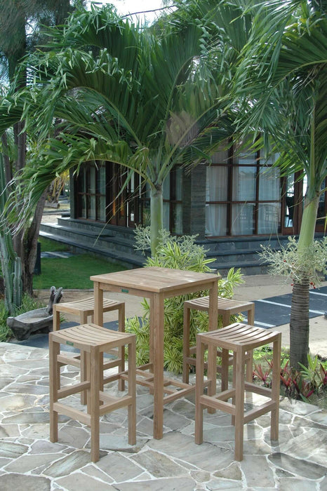 Anderson Teak Bahama Montego 5-Piece Square Bar Set : Set-113B