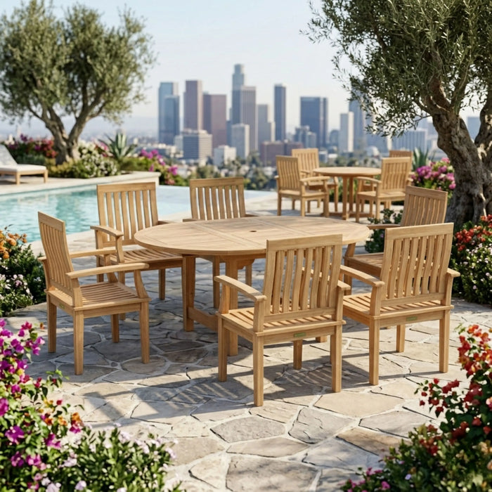 Anderson Teak Bahama Brianna 7-Pieces Extension Dining Set : Set-119A