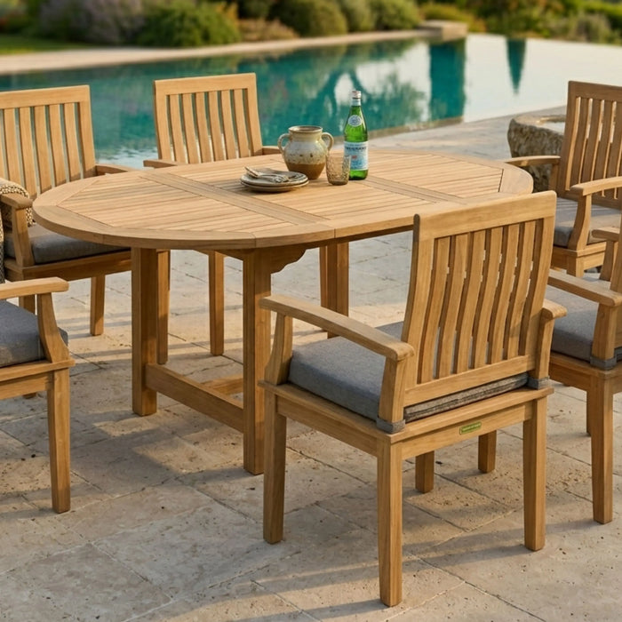 Anderson Teak Bahama Brianna 7-Pieces Extension Dining Set : Set-119A