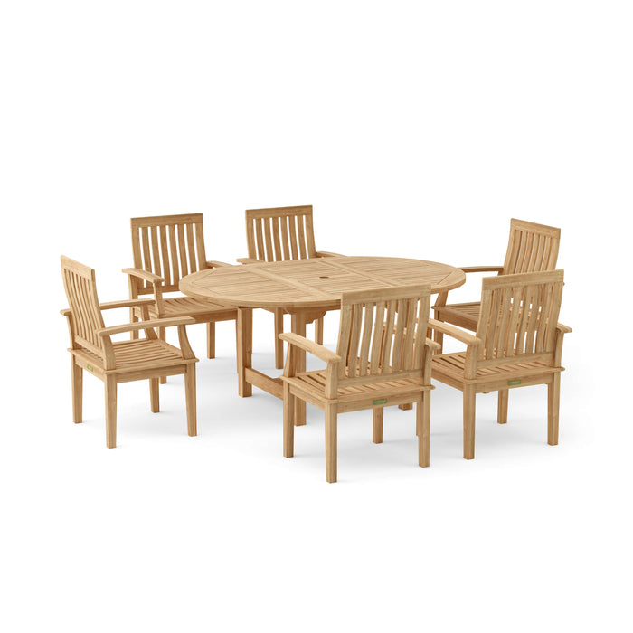 Anderson Teak Bahama Brianna 7-Pieces Extension Dining Set : Set-119A
