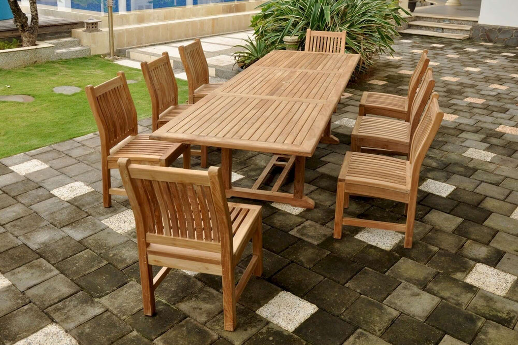 Anderson Teak Bahama Sahara 9-Piece 10' Rectangular Dining Set : Set-79