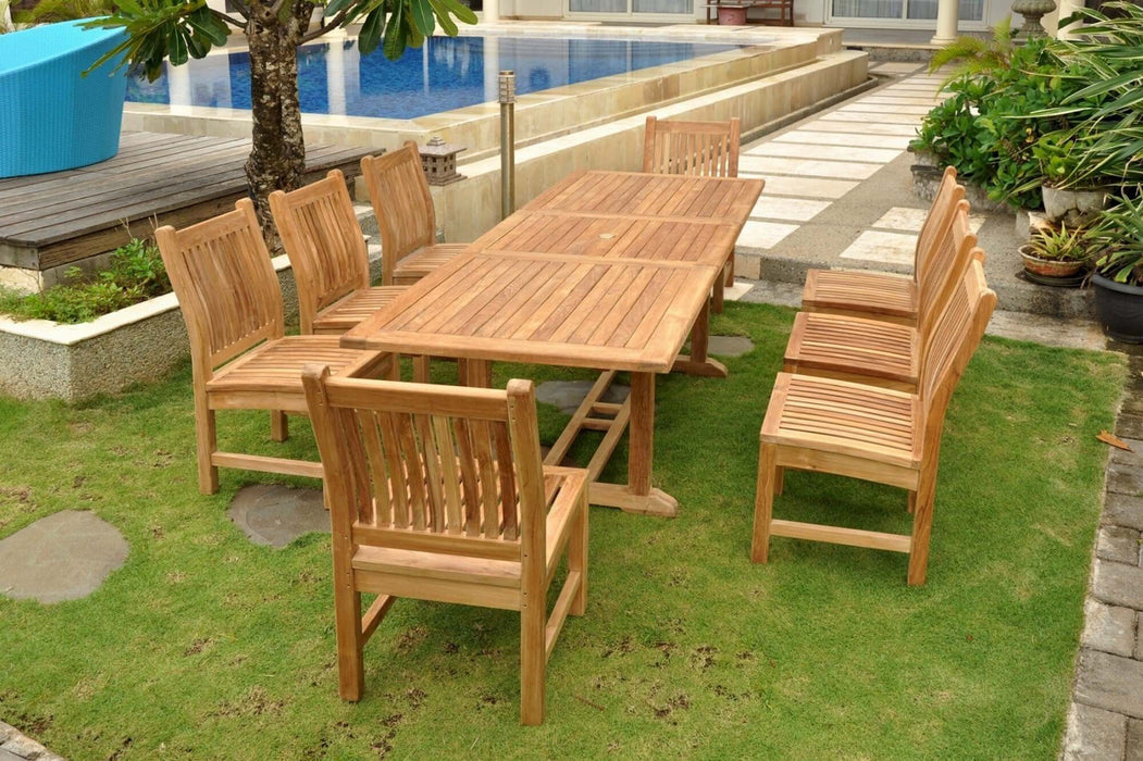 Anderson Teak Bahama Sahara 9-Piece 8' Rectangular Dining Set : Set-81