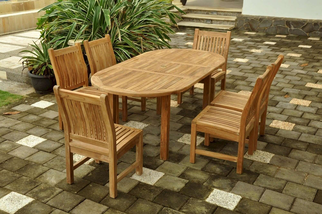 Anderson Teak Bahama Sahara 7-Piece 8' Rectangular Dining Set : Set-82