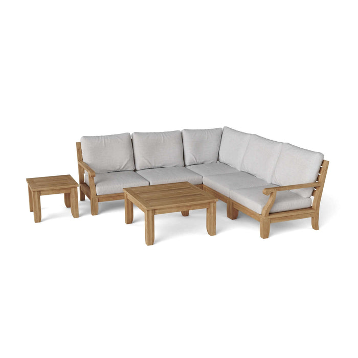 Anderson Teak Riviera Luxe 7-Piece Modular Set with Square Tables : Set-96