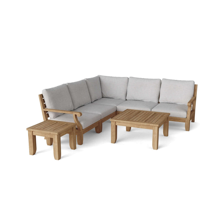 Anderson Teak Riviera Luxe 7-Piece Modular Set with Square Tables : Set-96