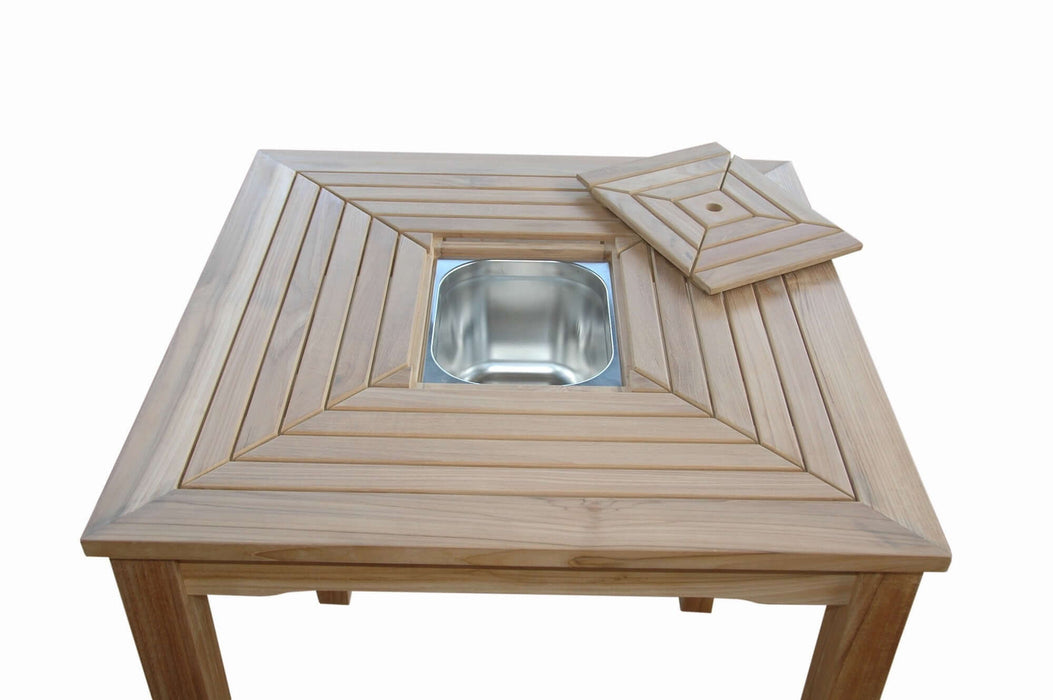 Anderson Teak Chatsworth Ice Chiller Bar Table : TB-3636BT