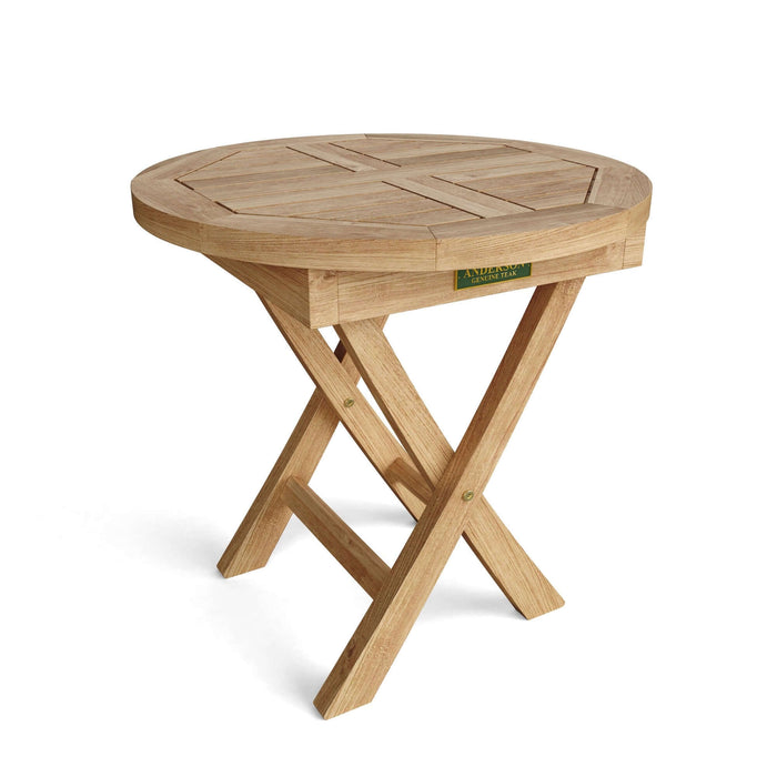 Anderson Teak Bahama 20" Mini Side Round Folding Table : TBF-020R