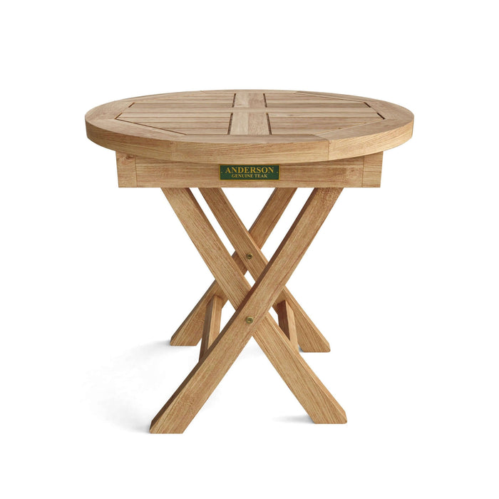 Anderson Teak Bahama 20" Mini Side Round Folding Table : TBF-020R