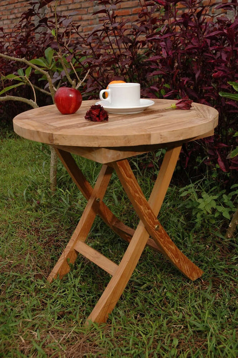Anderson Teak Bahama 20" Mini Side Round Folding Table : TBF-020R