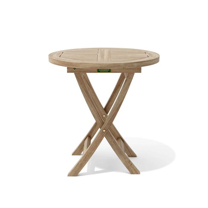 Anderson Teak Bahama 27" Round Bistro Folding Table : TBF-027R