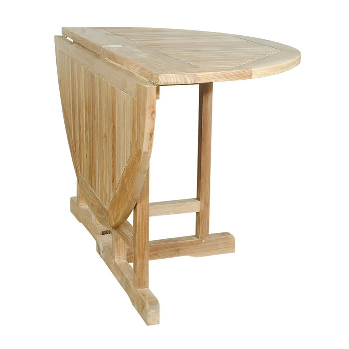 Anderson Teak Butterfly 47" Round Folding Table : TBF-047BR