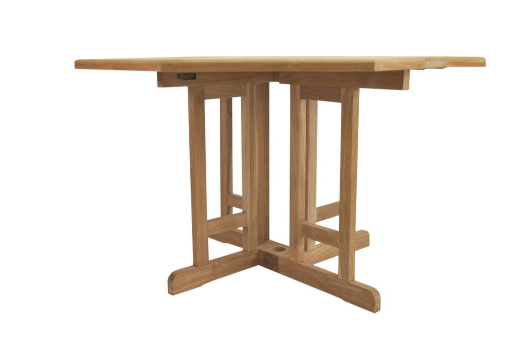 Anderson Teak Butterfly 47" Octagonal Folding Table : TBF-120BO