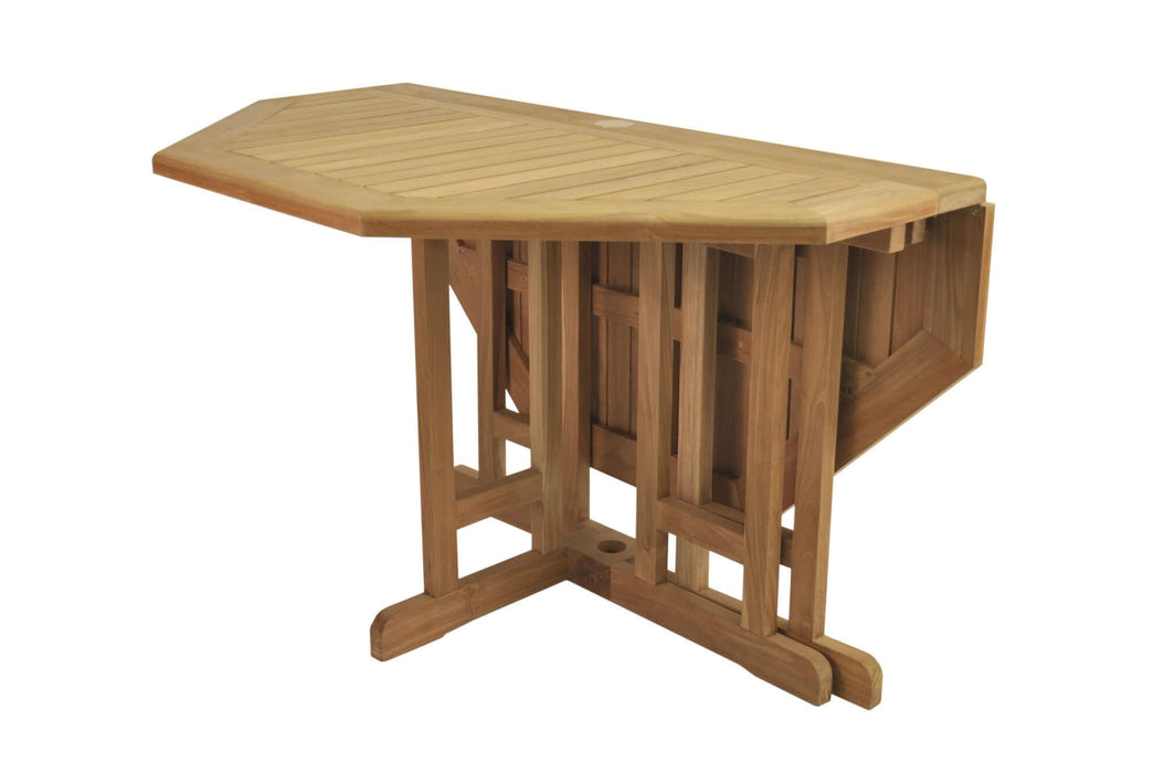 Anderson Teak Butterfly 47" Octagonal Folding Table : TBF-120BO