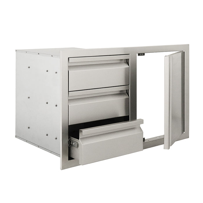 RCS Grills 3 Drawer & Door Combo  Soft Close - VDC2SC