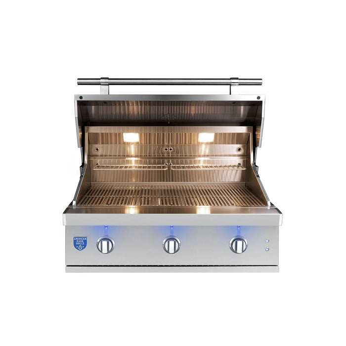 American Made Grills Atlas 36" Built-In Gas Grill with Briquettes : ATS36-B