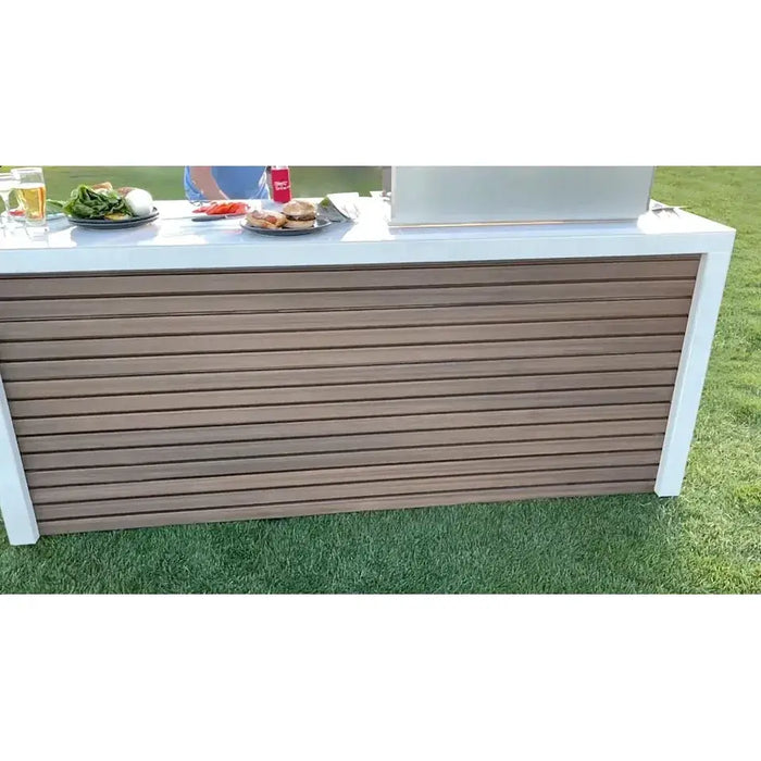 Kokomo Grills Classic Shiplap Outdoor Kitchen KoKoMo Grill with Waterfall Edge