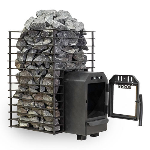 Cozy Heat Quattro Through-Wall Wood-Burning Sauna Stove