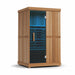 Finnmark FD-2 sauna with blue chromotherapy lighting