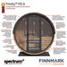 Finnmark FD-6 barrel sauna features
