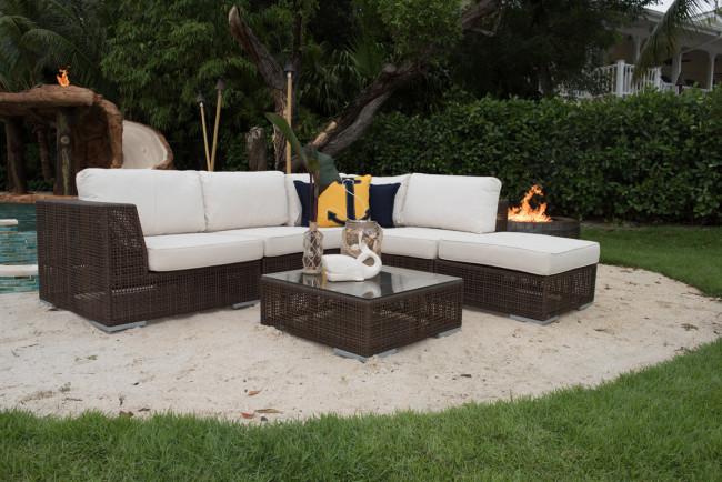 Panama Jack Atlantis 6-Piece Sectional Set Deep Seating Group : 903-1321-JBP-6SEC