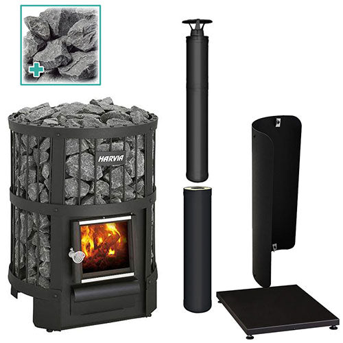 Harvia Legend 150 Wood-Burning Sauna Stove Package
