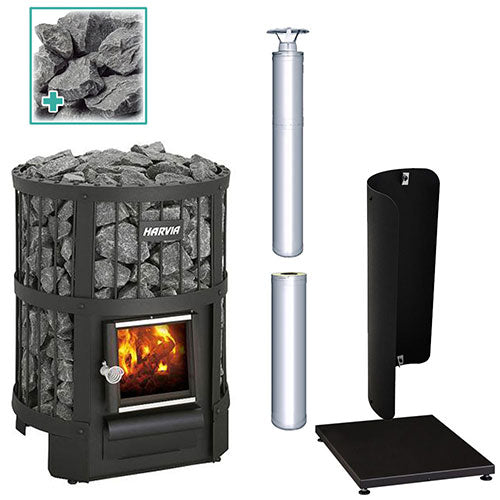 Harvia Legend 150 Wood-Burning Sauna Stove Package