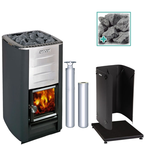 Harvia M3 Wood-Burning Sauna Stove Package