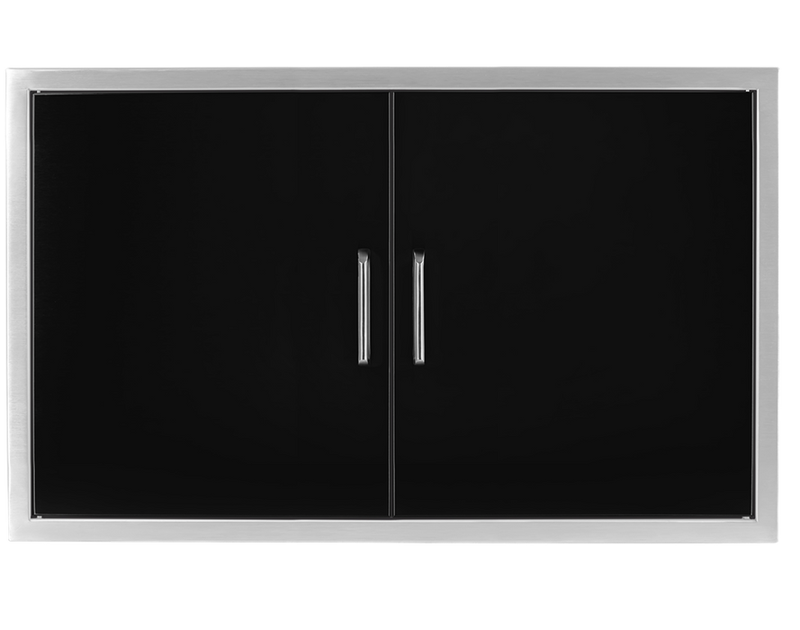 Wildfire Double Door 38" X 21" Black 304 Black Stainless Steel : WF-DDR3821