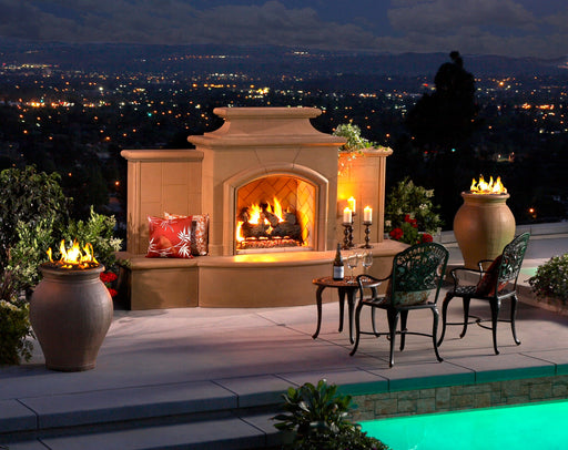 American Fyre Designs Mariposa Outdoor Fireplace - lifestyle view